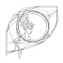 Broken mirror tattoo design idea