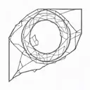 Broken mirror tattoo design idea