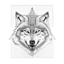 Roman wolf  tattoo design idea