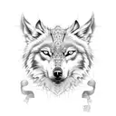 Roman wolf  tattoo design idea