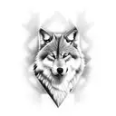 Roman wolf  tattoo design idea