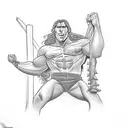 tarzan and terk tattoo design idea