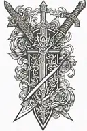 sword king tattoo design idea