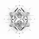 A creative design incorporating the numbers 5 and 6 in a geometric pattern tattoo design idea