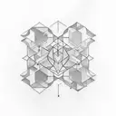 A creative design incorporating the numbers 5 and 6 in a geometric pattern tattoo design idea