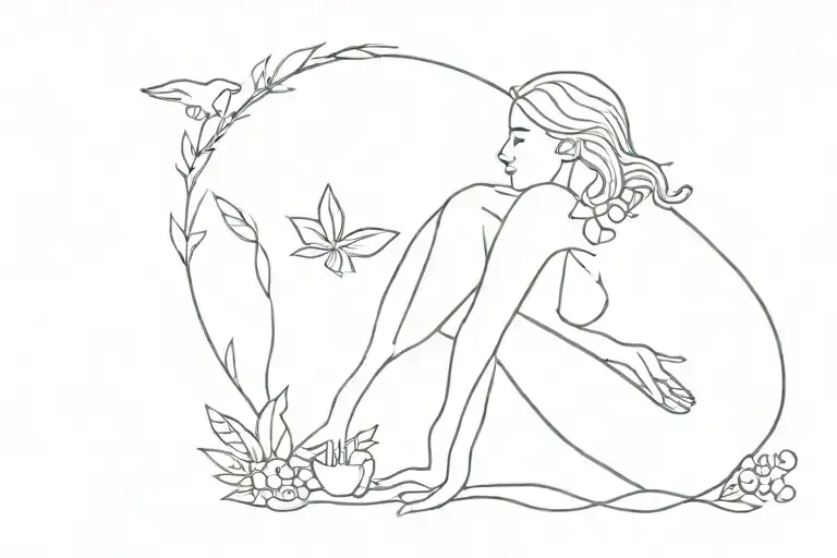 Daddy issue mom nature tattoo design idea