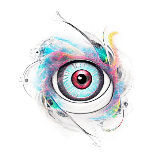 An eye-catching new-school tattoo design incorporating music notes forming the shape of a hawk, with a peace symbol incorporated into the design, symbolizing the client's love for music and her desire for peace. tattoo design idea