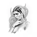 Dua Lipa nude tattoo design idea