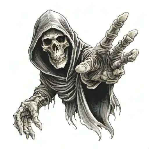 realistic Grim Reaper Hand tattoo  tattoo design idea