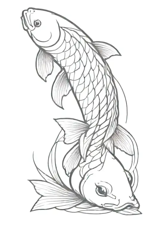 I want a koi carp, which would be located on the forearm, the koi carp is trapped by spines that should surround the forearm tattoo design idea
