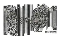 barcode design using tattoo design idea