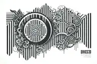 barcode design using tattoo design idea