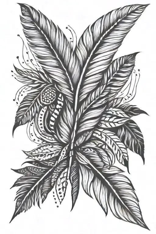 Feather pen writing tattoo design idea