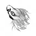 A sketch-style design featuring a Kea parrot in motion tattoo design idea