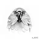 A sketch-style design featuring a Kea parrot in motion tattoo design idea