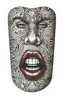 red lip stick figur tattoo design idea