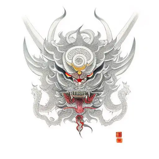 sussano fighting orochi tattoo design idea