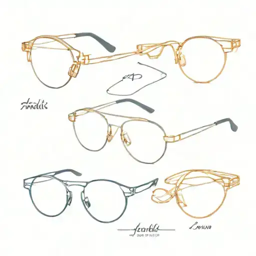 champagne glass round sunglasses tattoo design idea