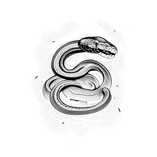 Normal snake tattoo design idea