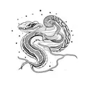 Normal snake tattoo design idea