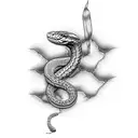 Normal snake tattoo design idea