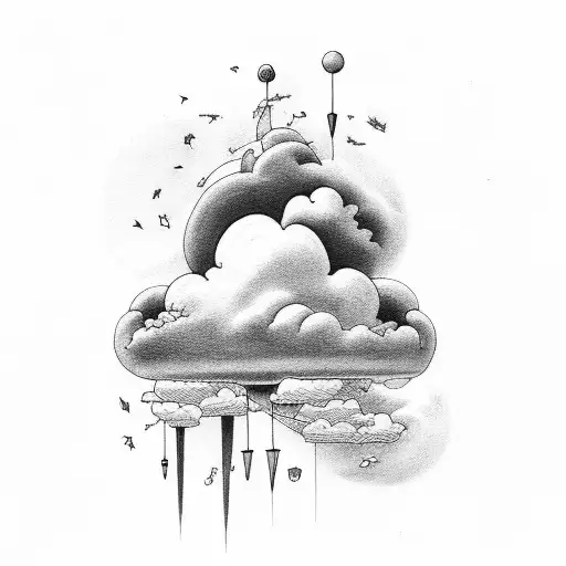 clouds, Jazz tattoo design idea