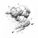 clouds, Jazz tattoo design idea