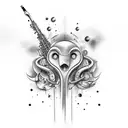 sky, jazz note tattoo design idea