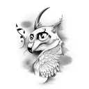 sky, jazz note tattoo design idea