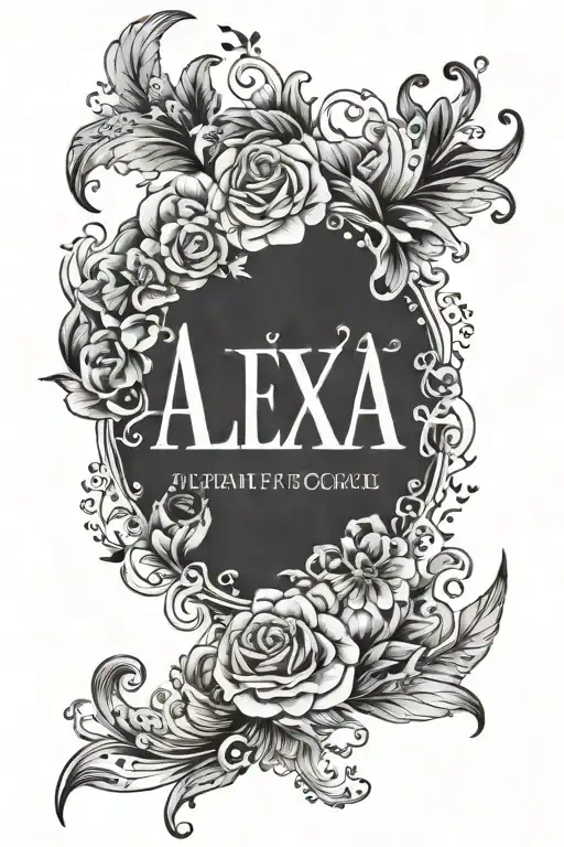 name Alexa on my fore arm tattoo tattoo design idea