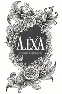 name Alexa on my fore arm tattoo tattoo design idea