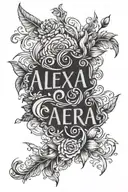 name Alexa on my fore arm tattoo tattoo design idea
