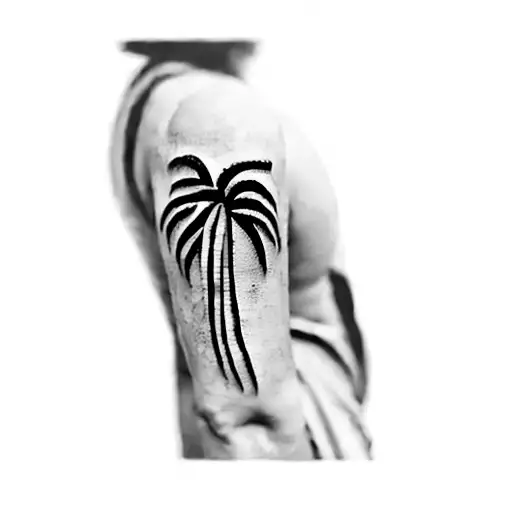 palm tree tattoo design idea