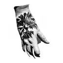 palm tree tattoo design idea