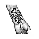 palm tree tattoo design idea