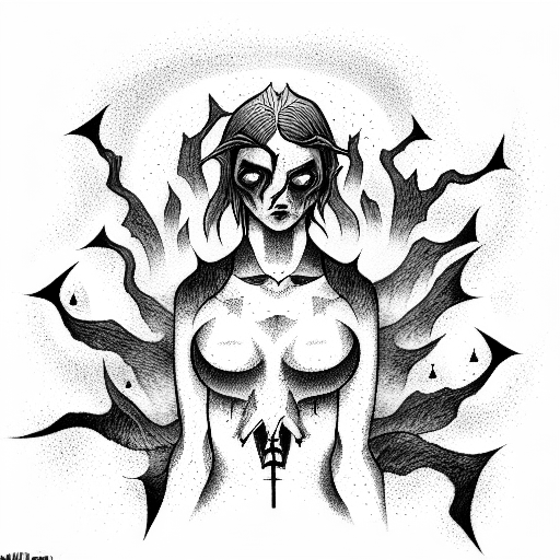 a damned soul wandering in dark oblivion in search of light tattoo design idea