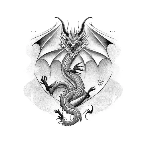 Dragon keltic feminin tattoo design idea