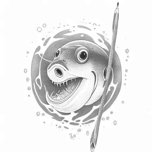 Mac Miller in skoba gear swimming in the sea with the line "I was drowning but now I'm swimming" tattoo design idea
