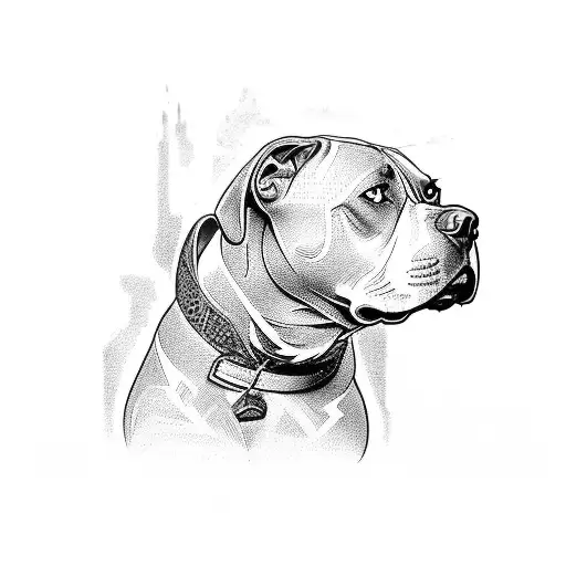 pit bull with 06/28/23 tattoo design idea