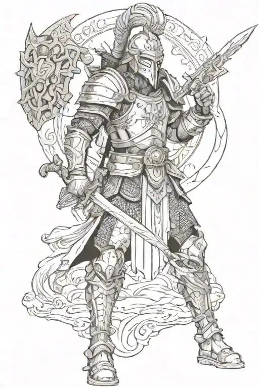 Warrior Protector tattoo design idea