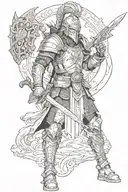 Warrior Protector tattoo design idea