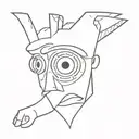 don't hug me I'm scared eye popping tattoo design idea