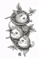 dumpling baozi tattoo design idea