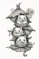 dumpling baozi tattoo design idea