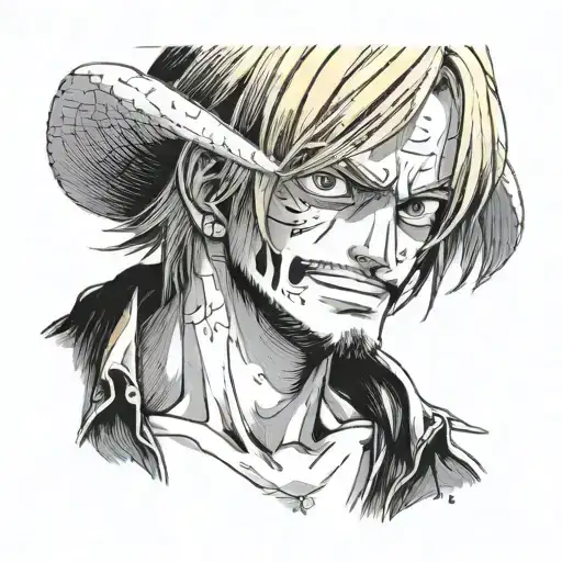 One Piece Sanji scene manga tattoo design idea