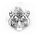 full body tiger growling symbol for strength tattoo design idea