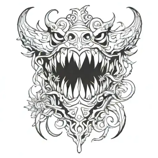 Arise from Solo Leveling incorporate one of Kamish Fangs tattoo design idea