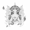 jasmine disney princess tattoo design idea