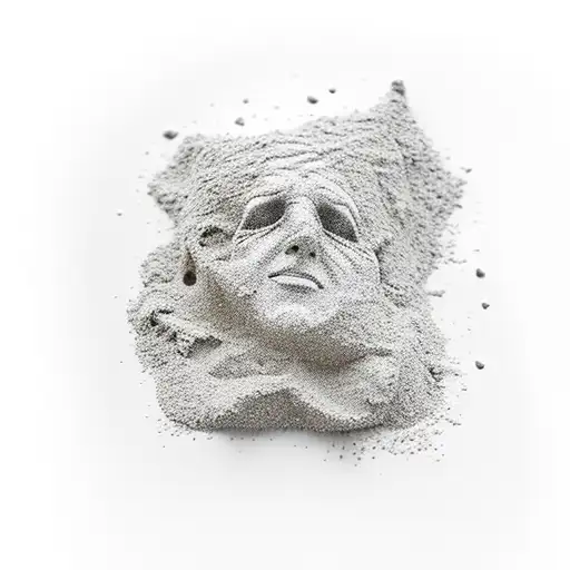 sandman(neil gaiman) letting sand fall between your fingers tattoo design idea