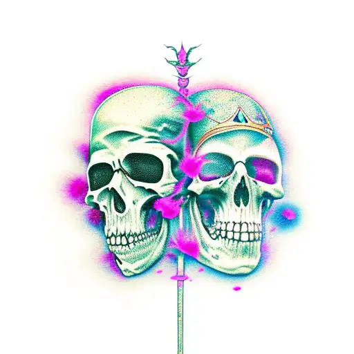 sandman and death tattoo design idea